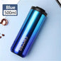 500ML Stainless Steel Coffee Thermos Bottle Thermal Mug Leakproof Car Vacuum Flasks Coffee Cup Travel Portable Insulated Bottles