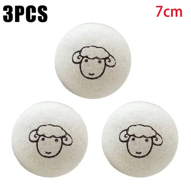 7CM Wool Drying Ball Anti-Entanglement Laundry Balls Reusable Home Washing Dryer Wool Balls Fabric Softener Clothes Drying Ball