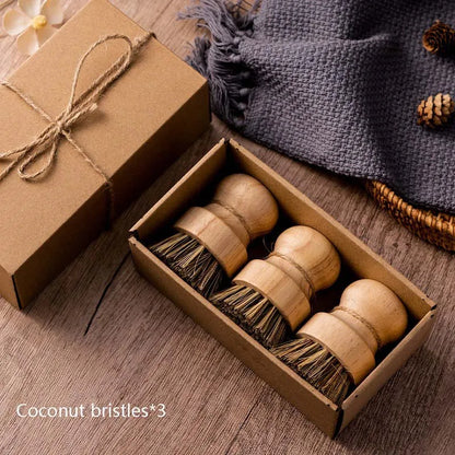 Wooden dish brush Kitchen cleaning Natural Sisal Coconut Multifunctional cleaning tools eco-friendly kitchen scrubbing brush