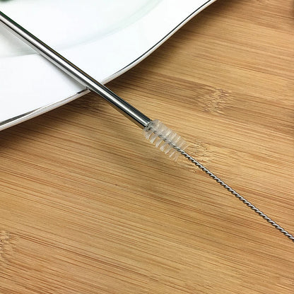 stainless steel straw set and brush