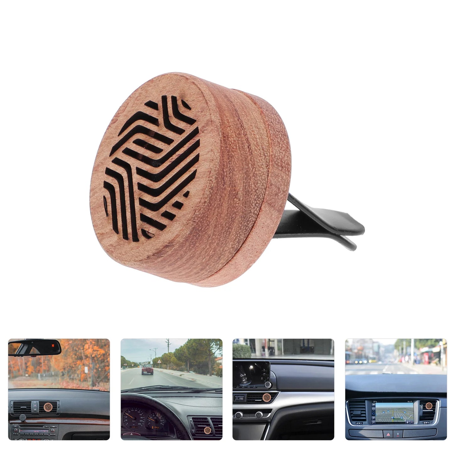 Diffuser Car Vent Clip Clips Oil Wood Essential Aromatherapy Aroma Perfume Wooden Air Decorative Diffusers Home Scent Ornament