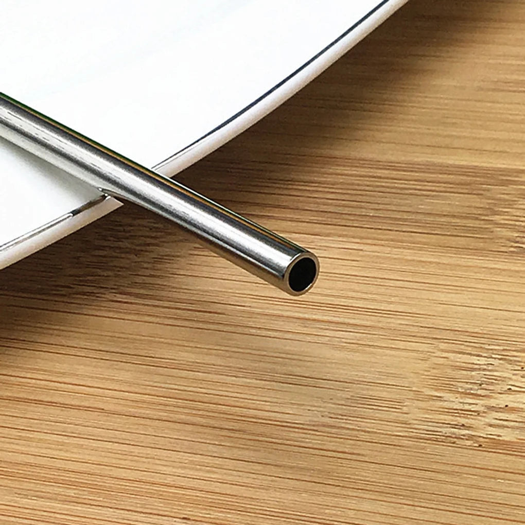 stainless steel straw set and brush