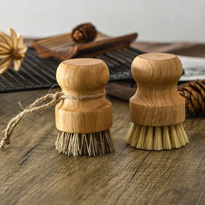 Wooden dish brush Kitchen cleaning Natural Sisal Coconut Multifunctional cleaning tools eco-friendly kitchen scrubbing brush