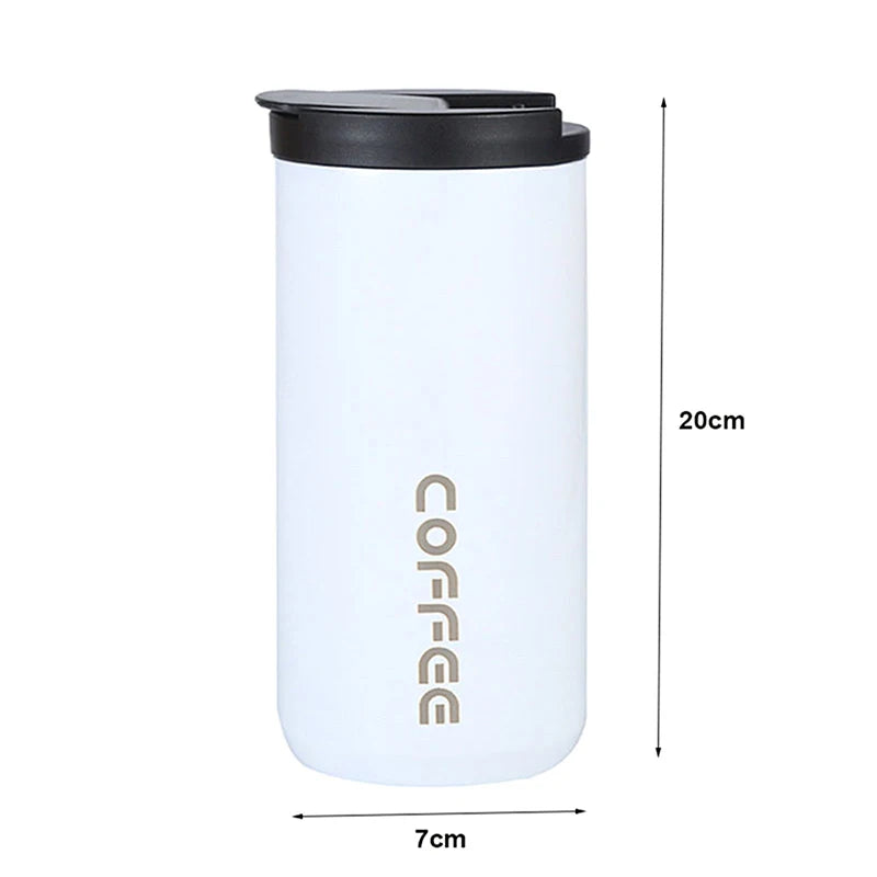 500ML Stainless Steel Coffee Thermos Bottle Thermal Mug Leakproof Car Vacuum Flasks Coffee Cup Travel Portable Insulated Bottles