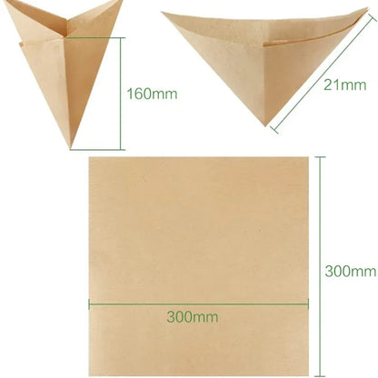 Square Coffee Filters Paper, Large Filter Paper, Barista Espresso Accessories, 6-10Cups, 400 ml, 600 ml, 800ml